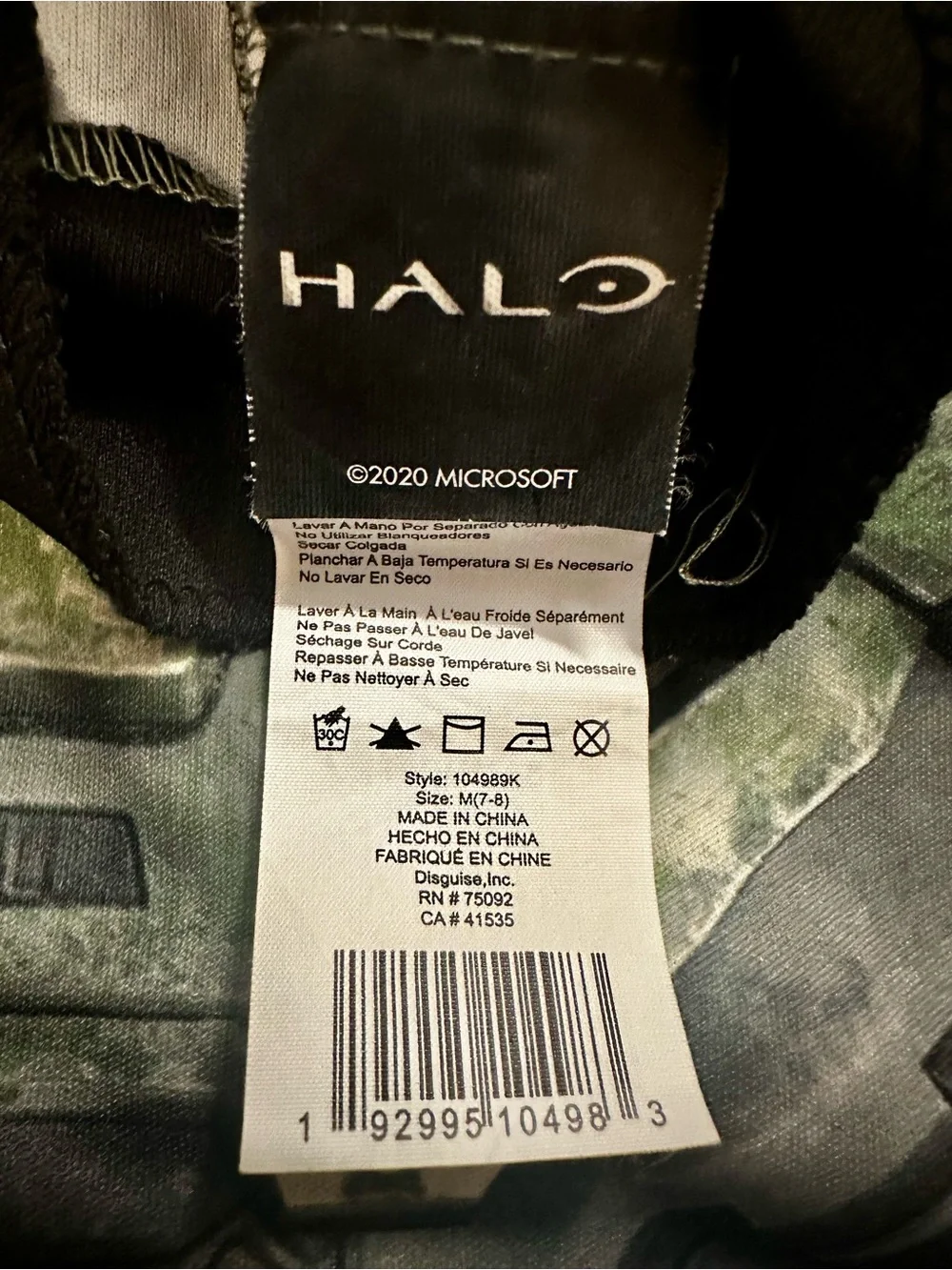 Master Chief (Halo) Kids Halloween Costume Size M w/ Mask